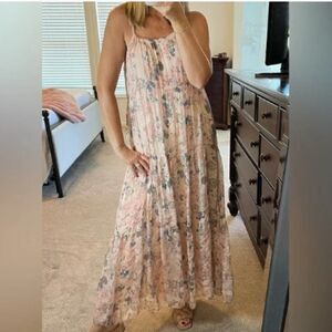 Floral Pink Maxi Dress
